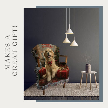 Golden Holiday Cheer Woven Blankets - ZumBuys