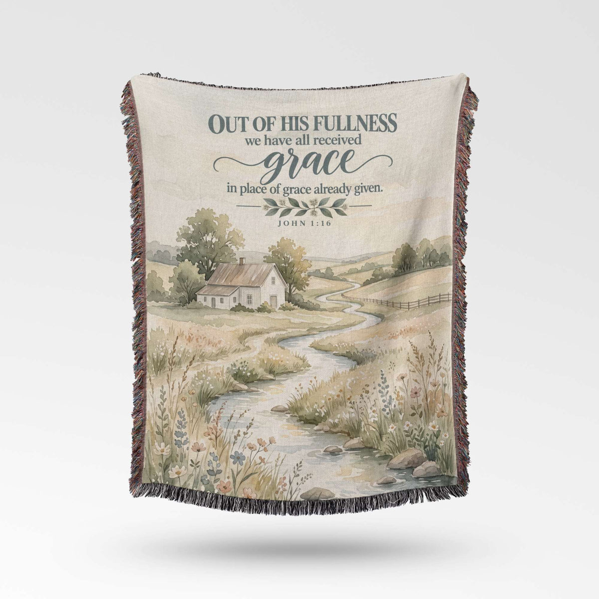 Grace Upon Grace Christian Woven Blanket - ZumBuys