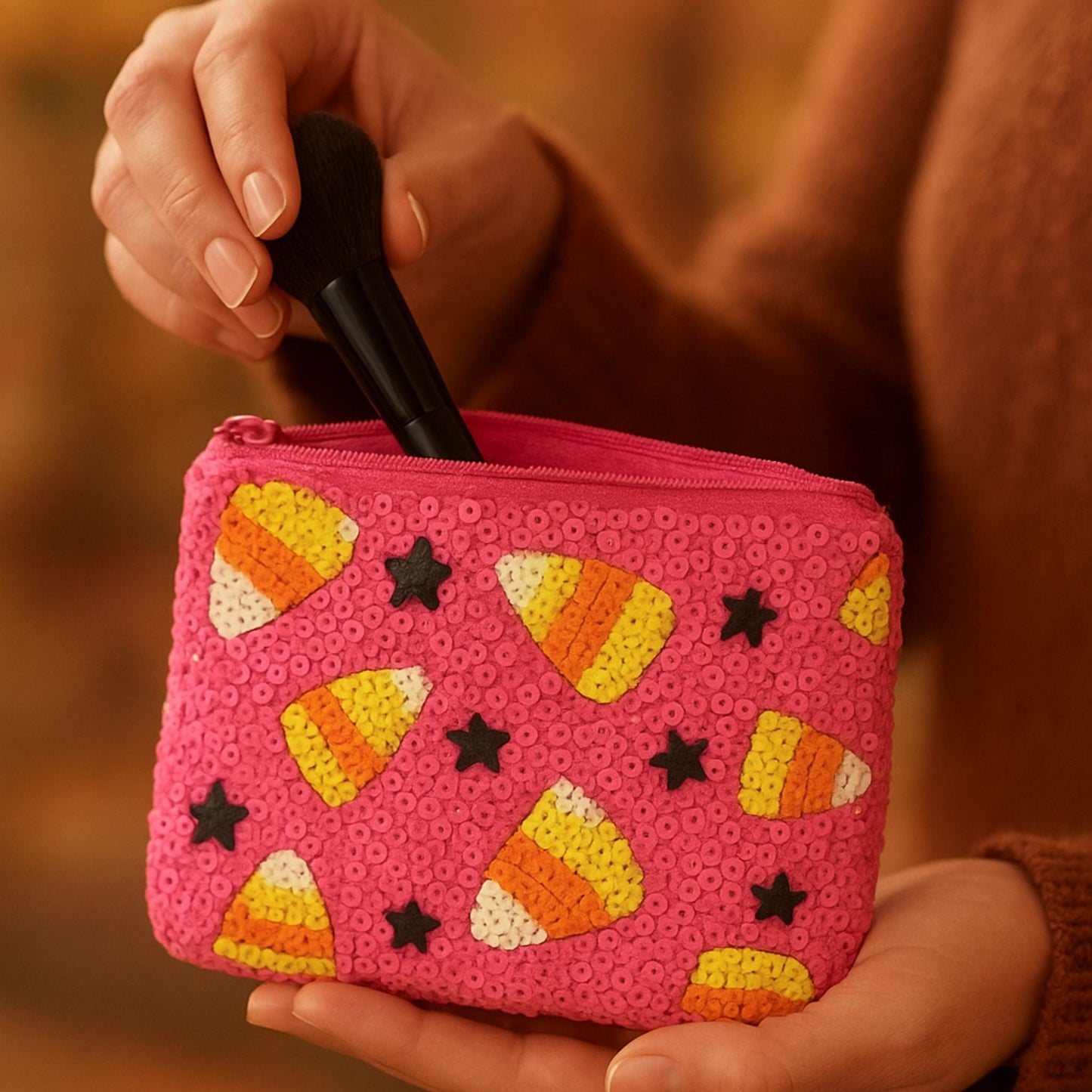 Halloween Candy Corn Coin Bag - ZumBuys