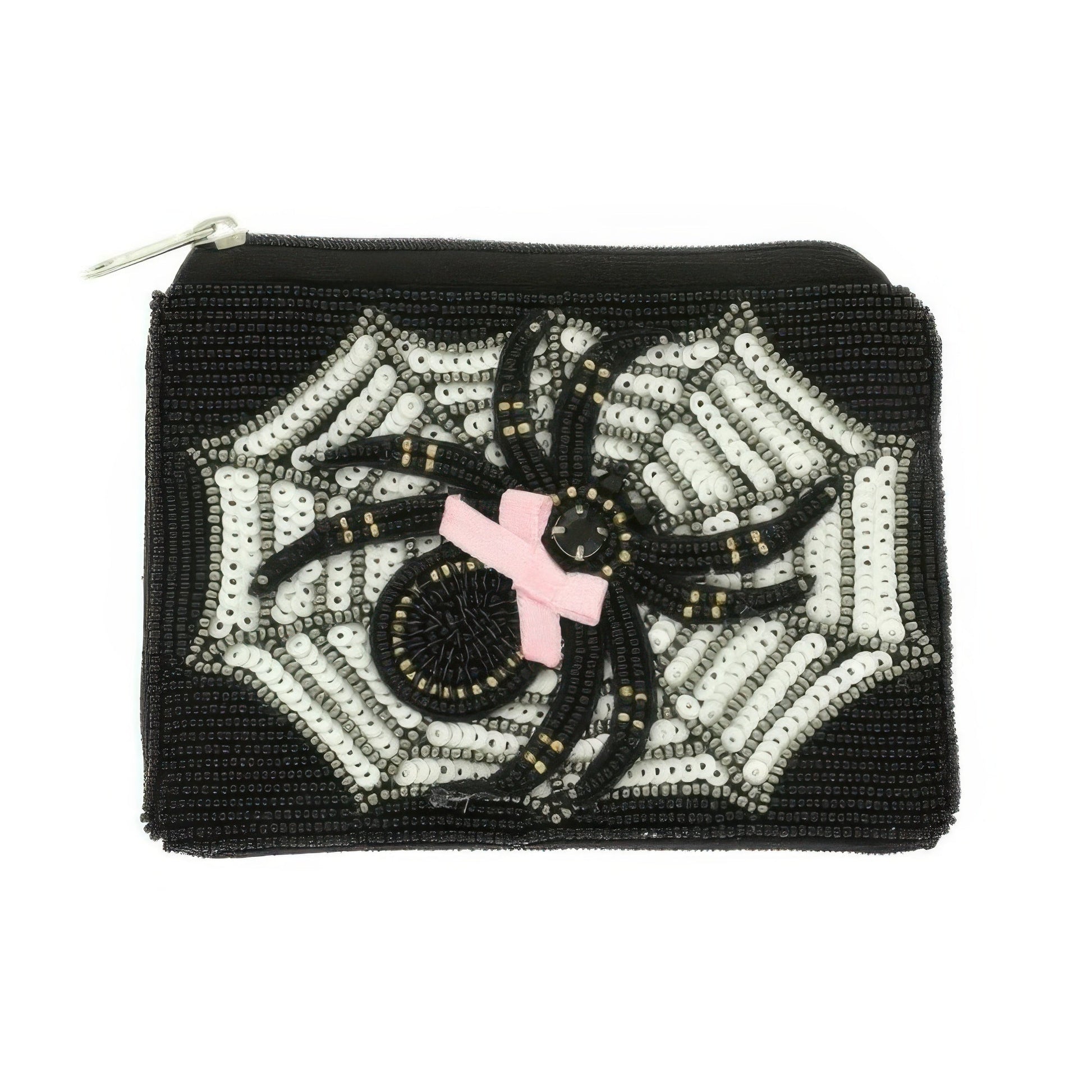 Halloween Spider Bow Beaded Coin Bag - ZumBuys