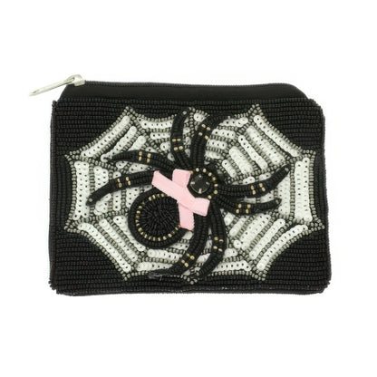 Halloween Spider Bow Beaded Coin Bag - ZumBuys