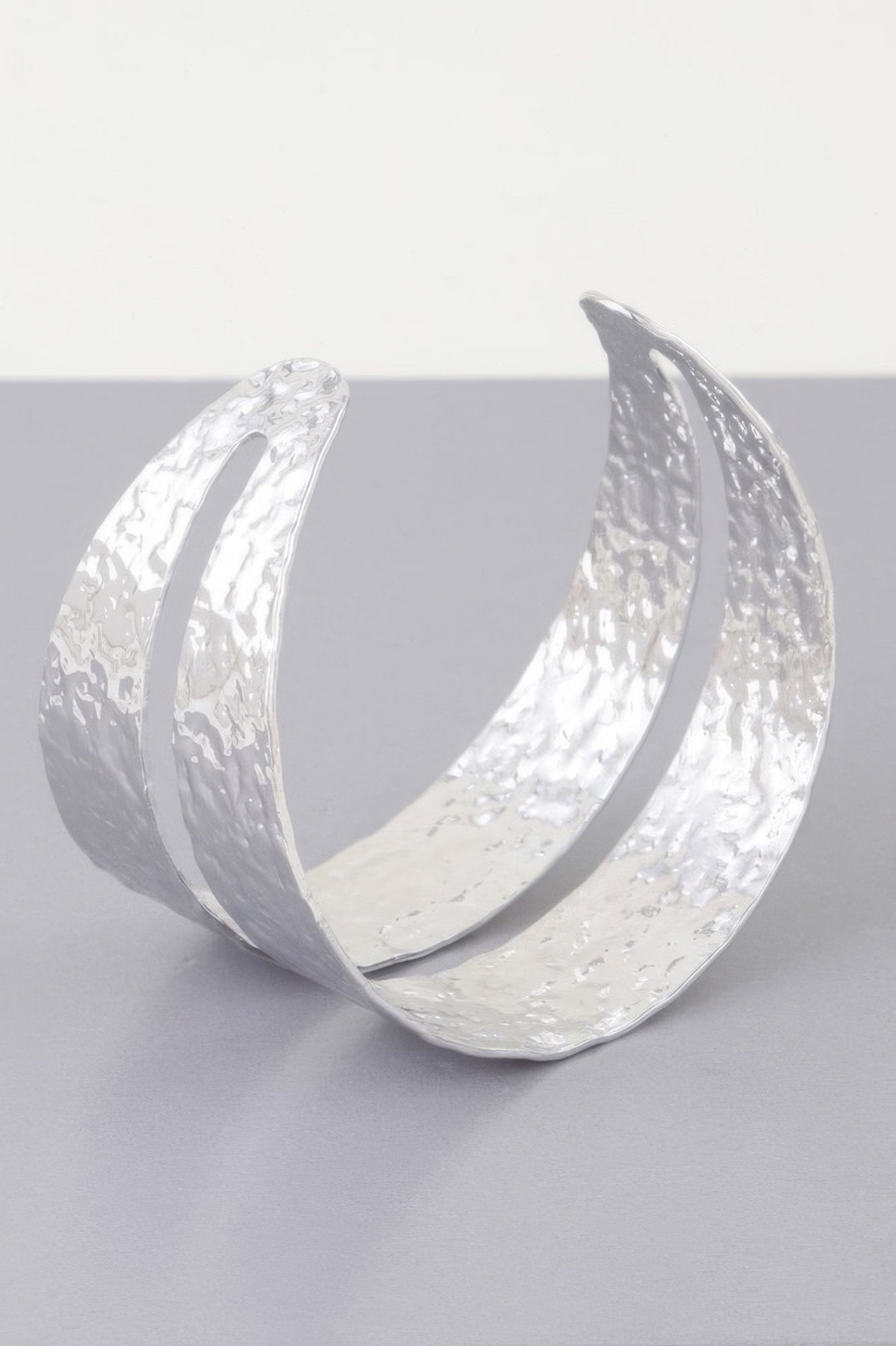 Hammered Double Wrap Cuff Bracelet - ZumBuys