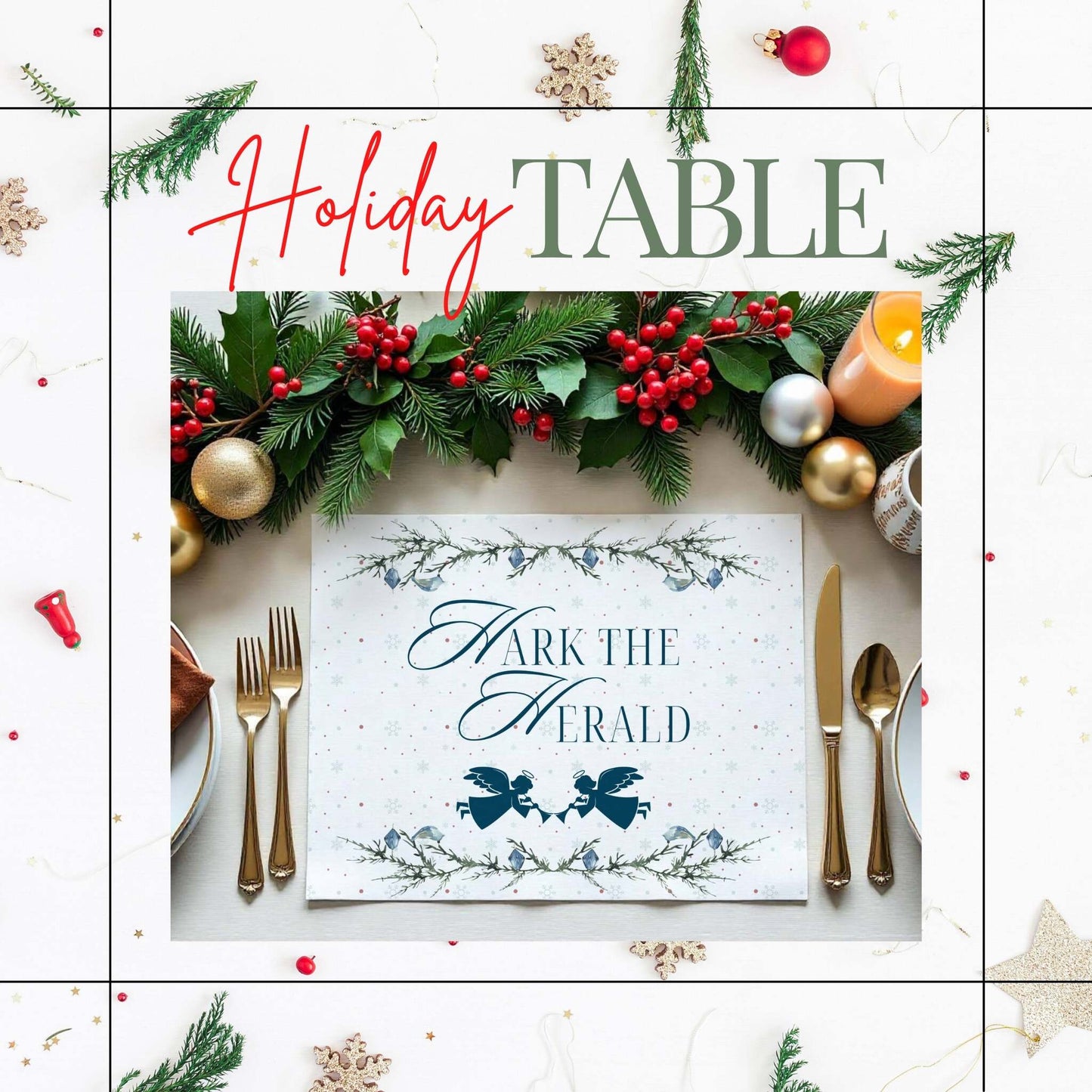 Hark the Herald Placemat, 2pc - ZumBuys