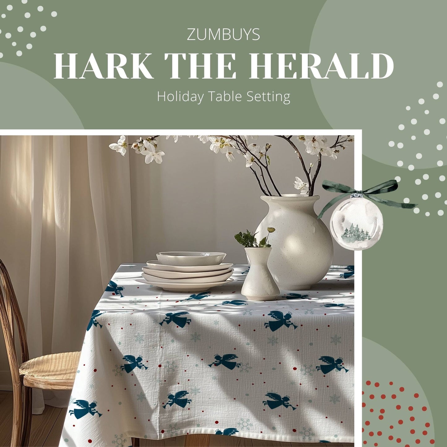 Hark the Herald Tablecloth - ZumBuys