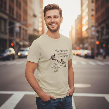 He Watches Me Men's Cotton Tee - ZumBuys