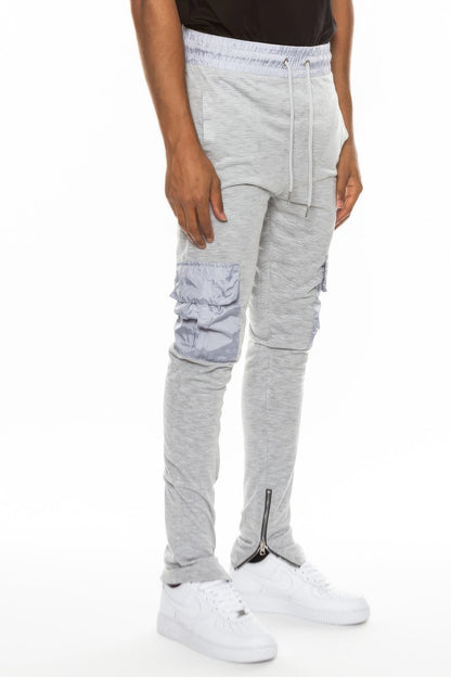 Heathered Cotton Blend Joggers - ZumBuys