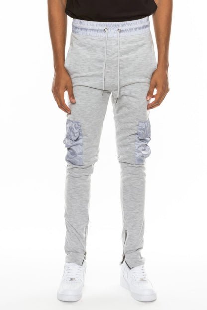 Heathered Cotton Blend Joggers - ZumBuys