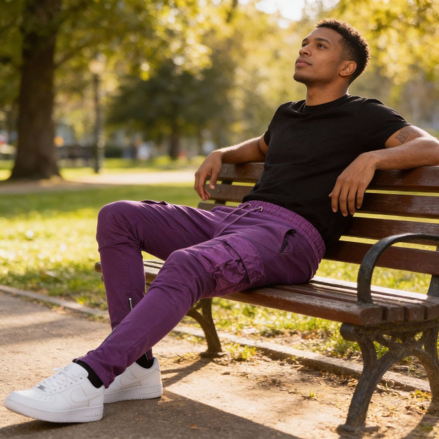 Heathered Cotton Blend Joggers - ZumBuys