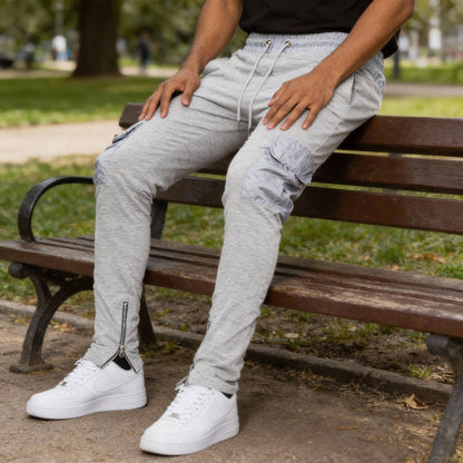 Heathered Cotton Blend Joggers - ZumBuys