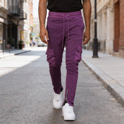 Heathered Cotton Blend Joggers - ZumBuys