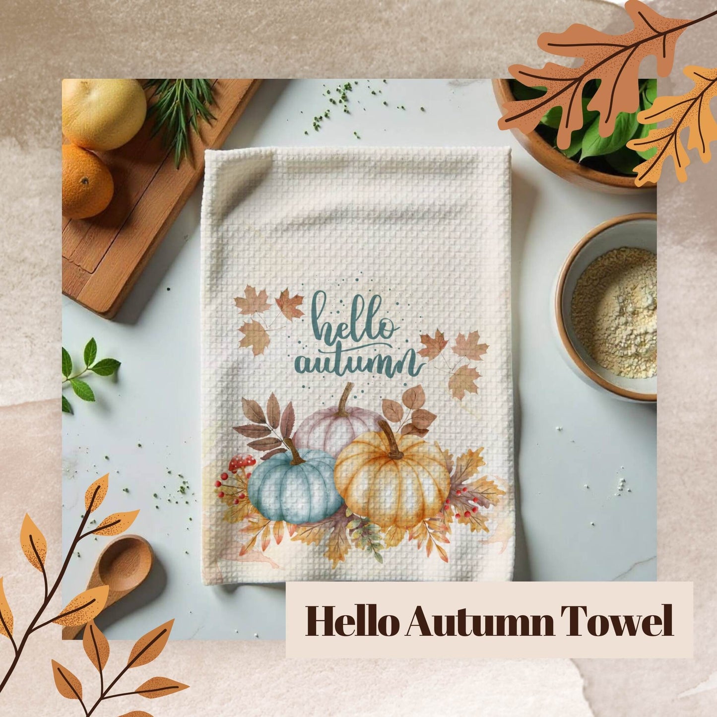 Hello Autumn Dish Towels - ZumBuys