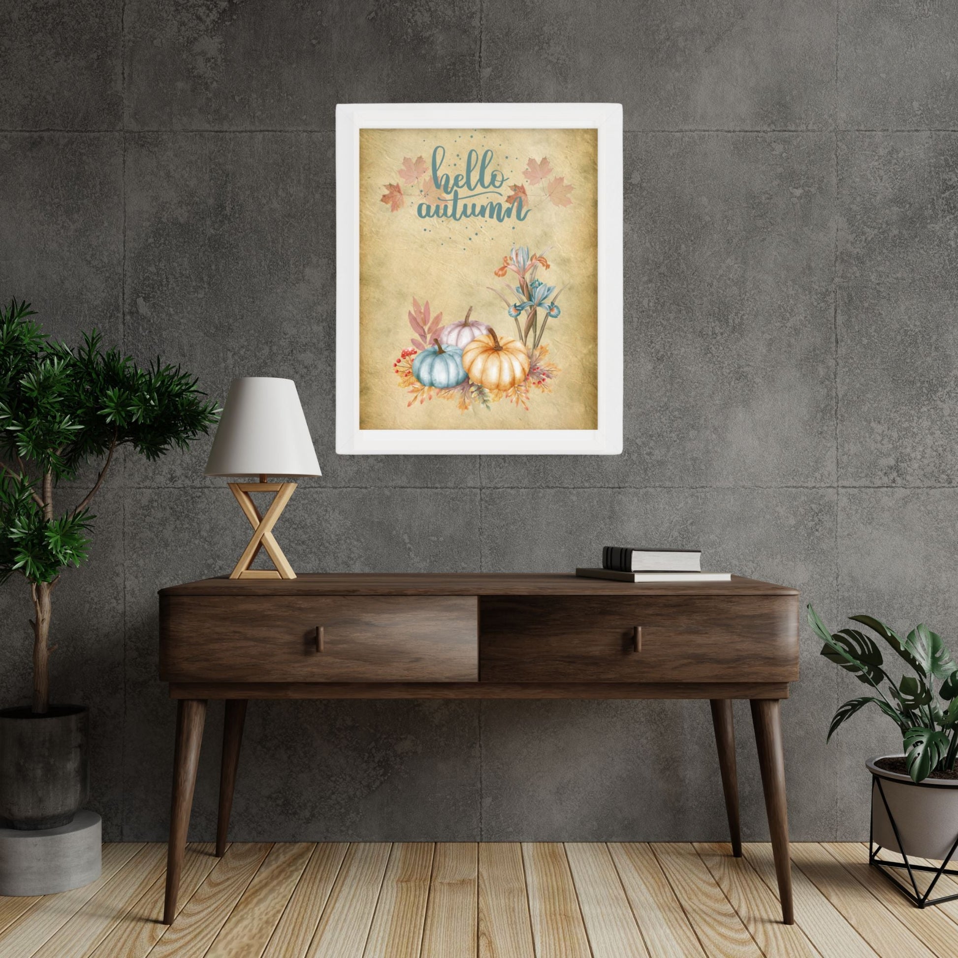 Hello Autumn Framed Artwork - ZumBuys