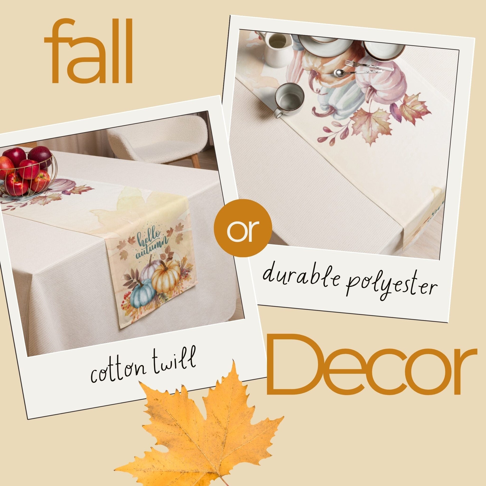 Hello Autumn Table Runner (Cotton, Poly) - ZumBuys