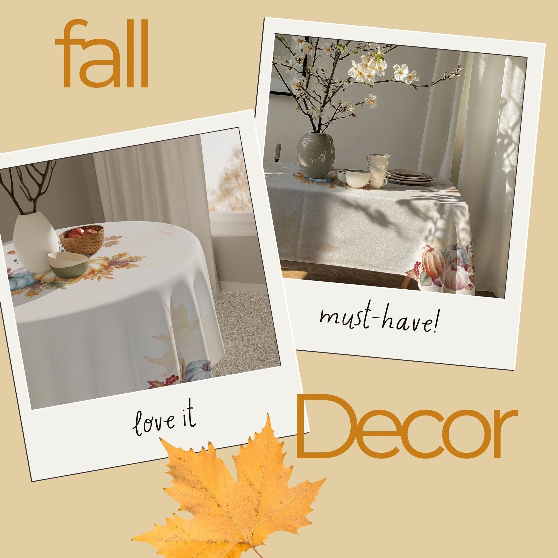 Hello Autumn Tablecloth - ZumBuys