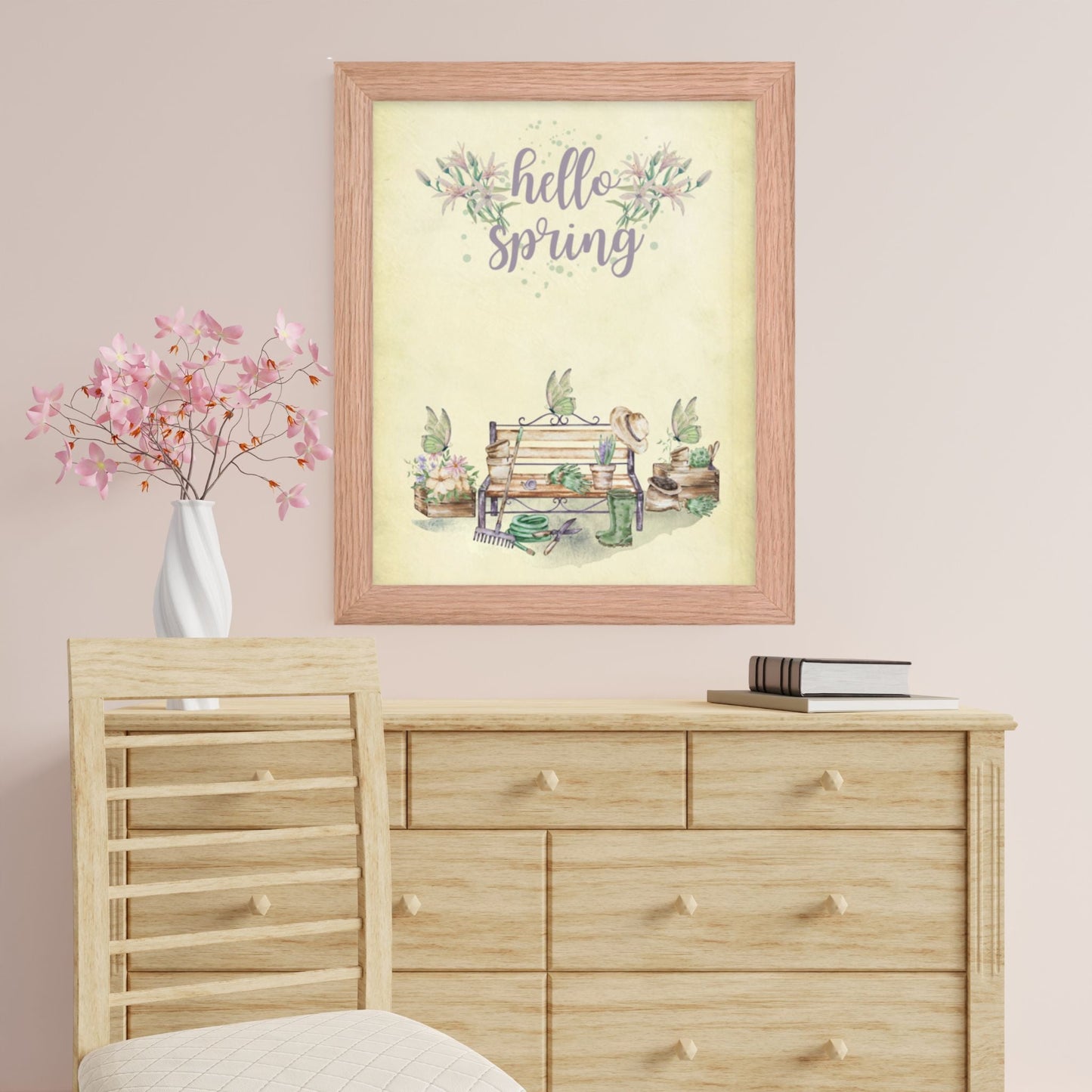 Hello Spring Framed Artwork - ZumBuys