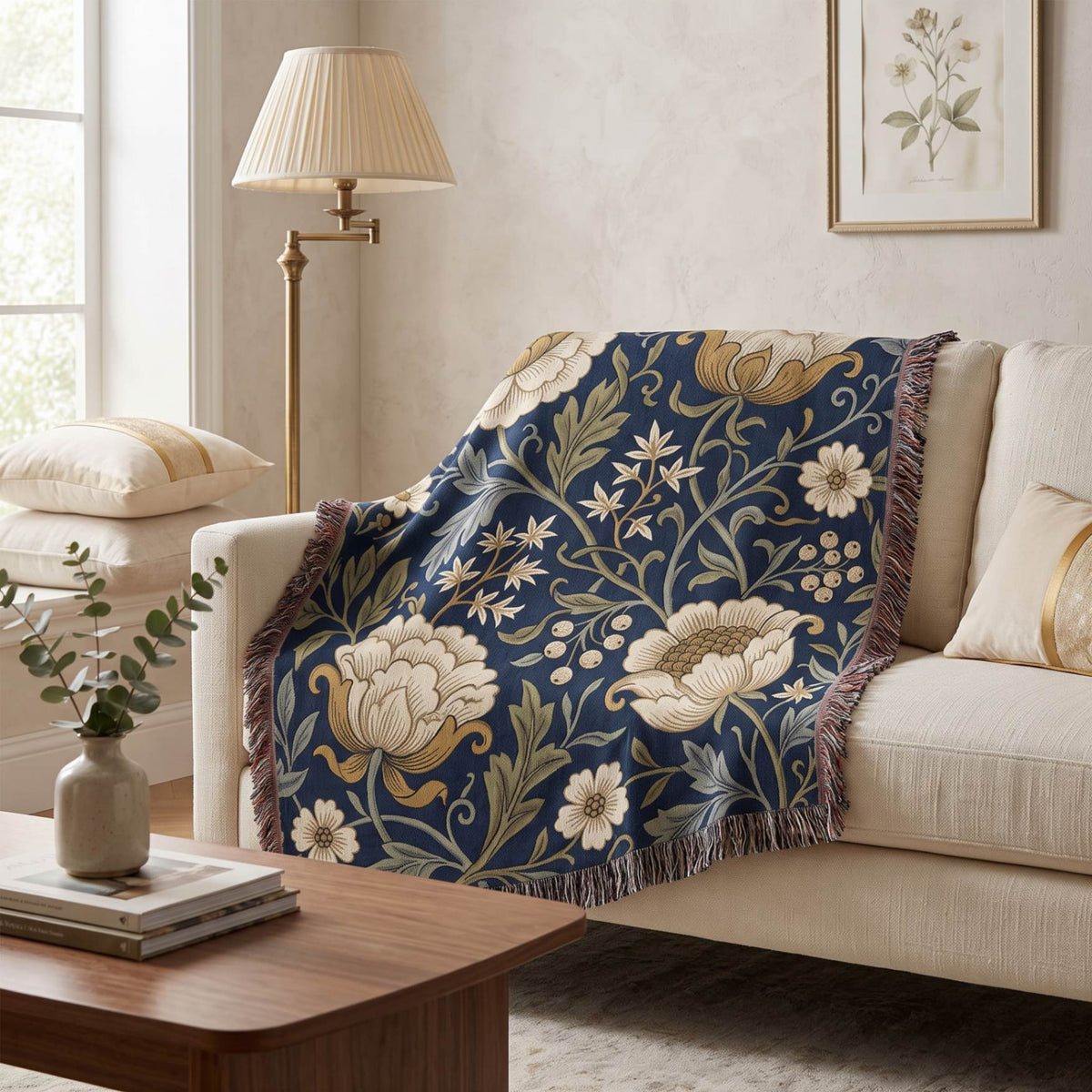 Heritage Bloom Woven Blanket - ZumBuys