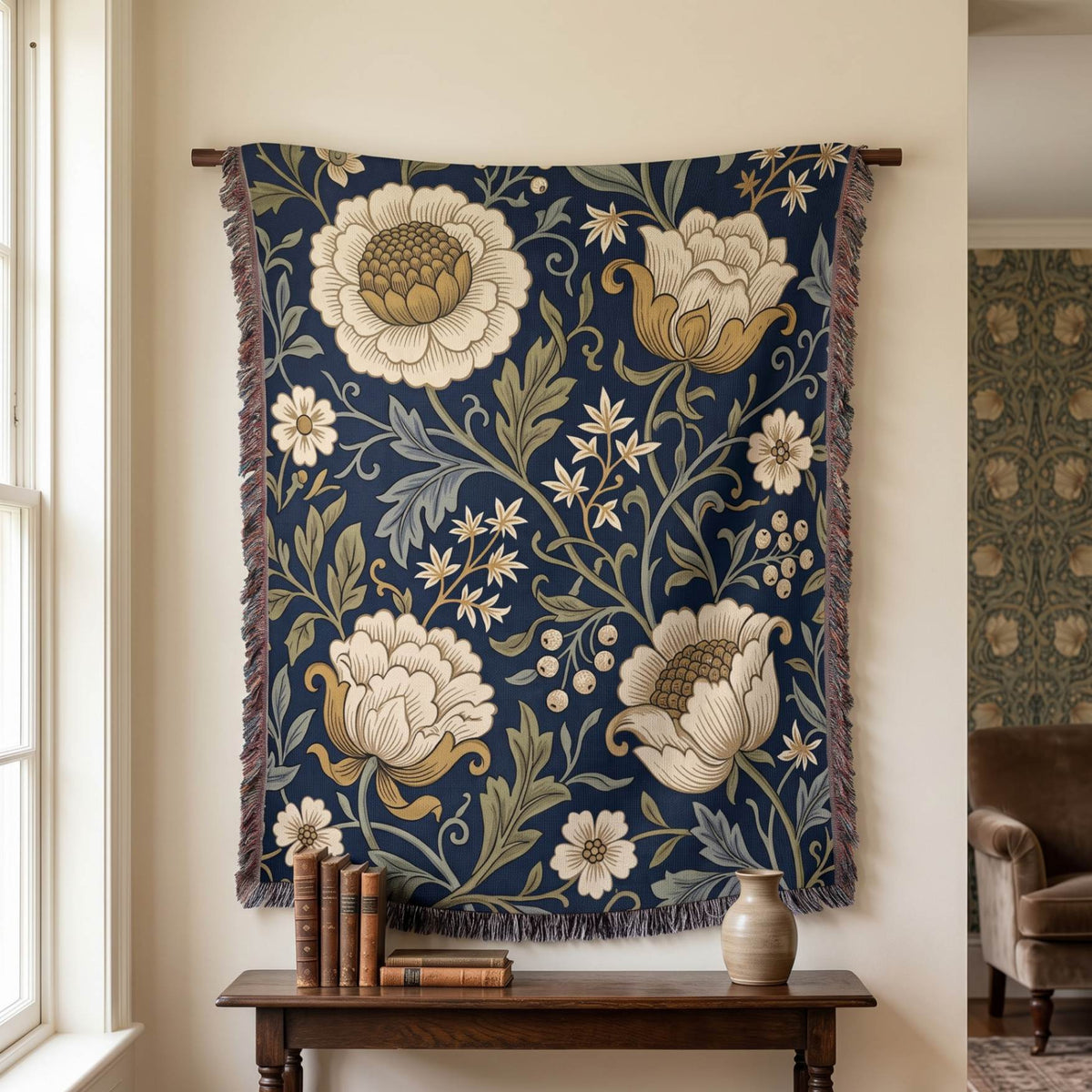 Heritage Bloom Woven Blanket - ZumBuys