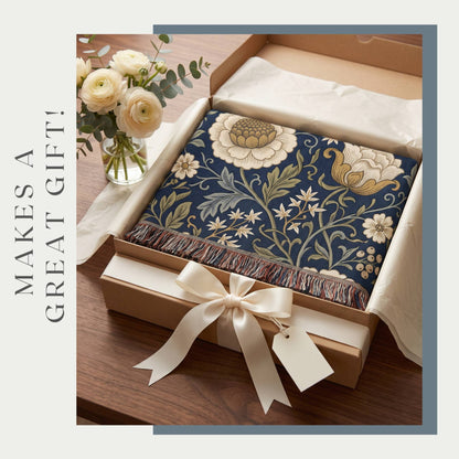 Heritage Bloom Woven Blanket - ZumBuys