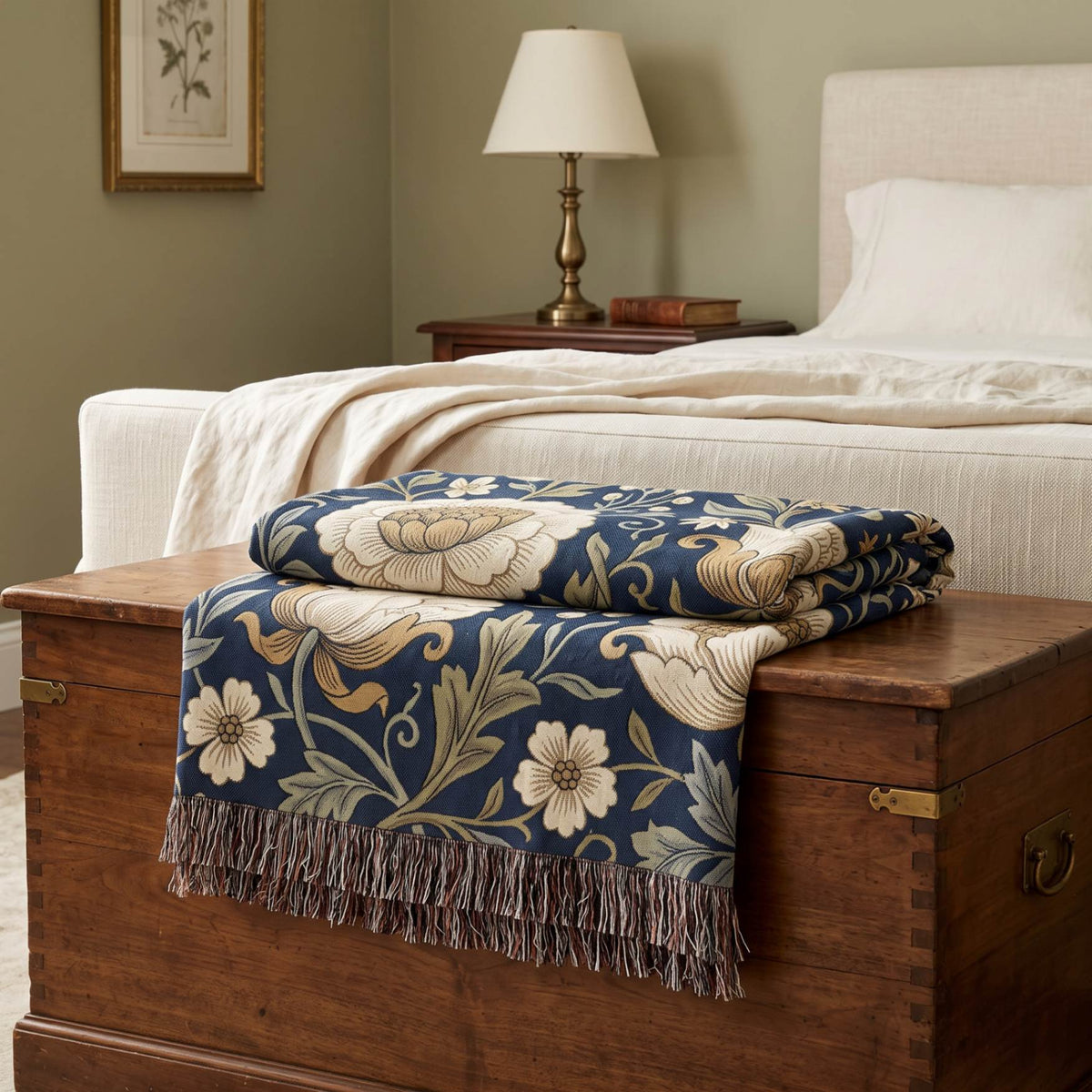 Heritage Bloom Woven Blanket - ZumBuys