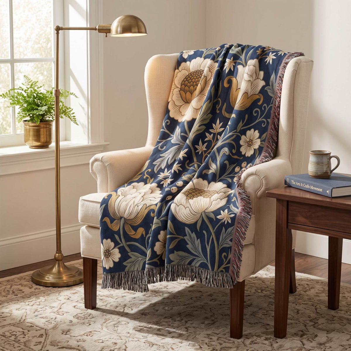 Heritage Bloom Woven Blanket - ZumBuys