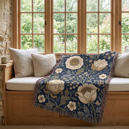 Heritage Bloom Woven Blanket - ZumBuys