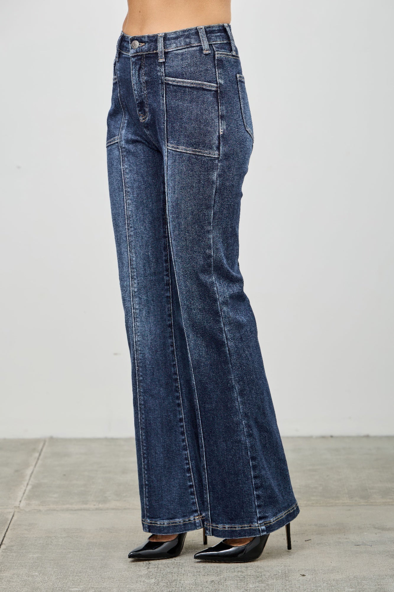 High Rise Boot Cut With Seam Detail - ZumBuys