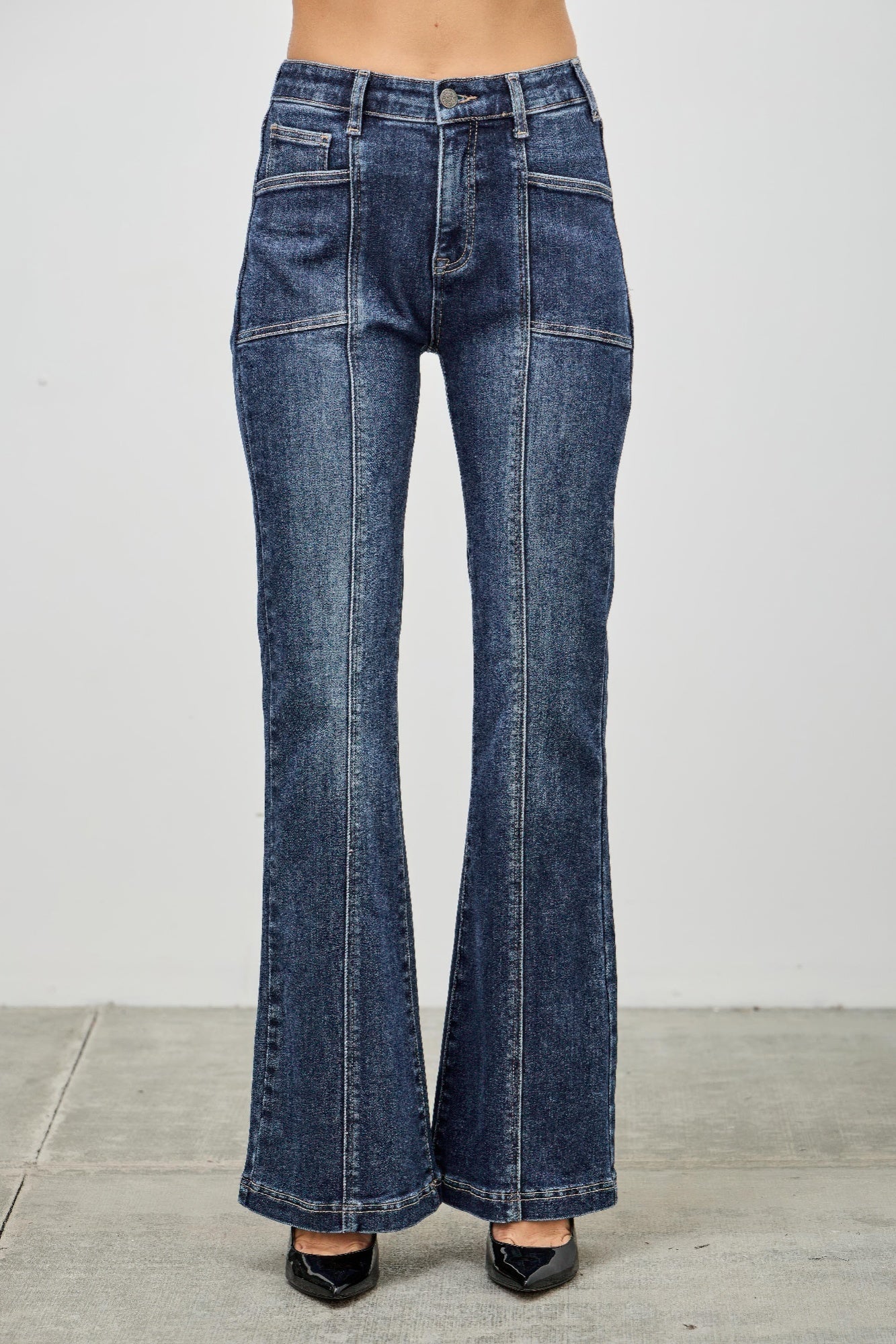 High Rise Boot Cut With Seam Detail - ZumBuys