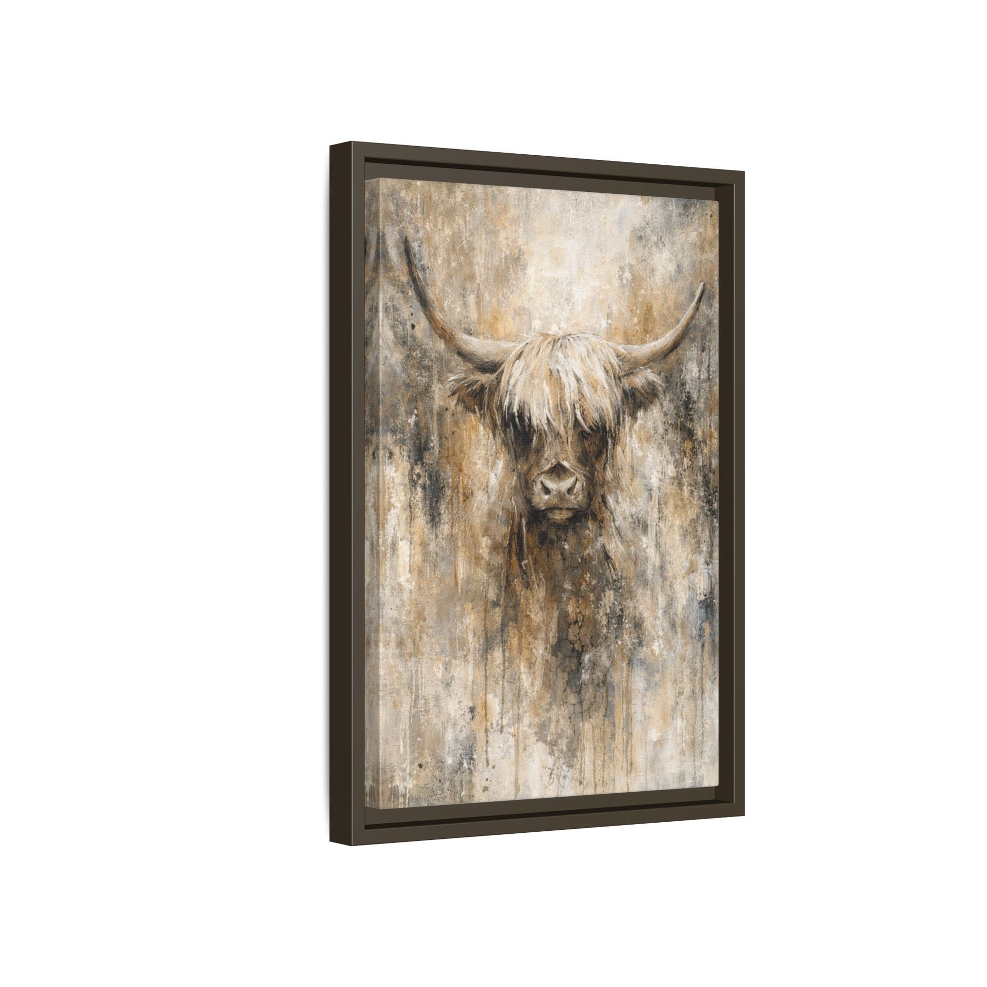 Highland Stillness Matte Canvas, Framed (Multi - color) - ZumBuys