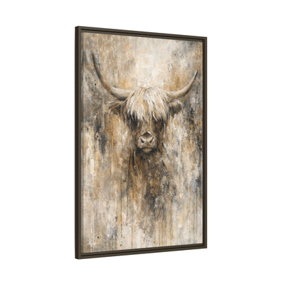 Highland Stillness Matte Canvas, Framed (Multi - color) - ZumBuys