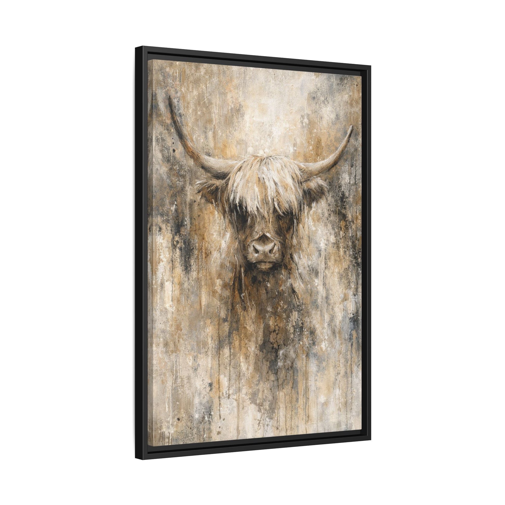 Highland Stillness Matte Canvas, Framed (Multi - color) - ZumBuys
