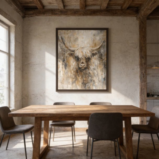 Highland Stillness Matte Canvas, Framed (Multi - color) - ZumBuys