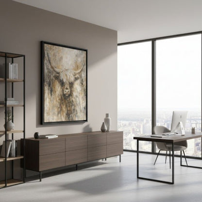 Highland Stillness Matte Canvas, Framed (Multi - color) - ZumBuys