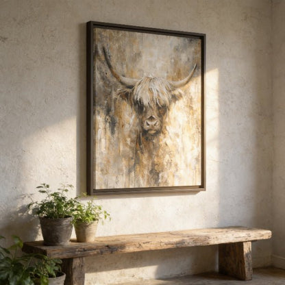 Highland Stillness Matte Canvas, Framed (Multi - color) - ZumBuys