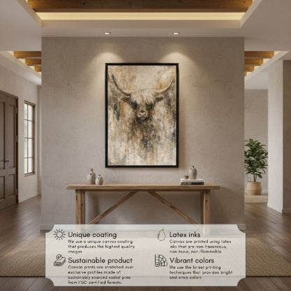 Highland Stillness Matte Canvas, Framed (Multi - color) - ZumBuys