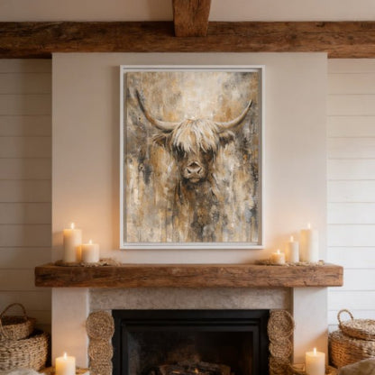 Highland Stillness Matte Canvas, Framed (Multi - color) - ZumBuys