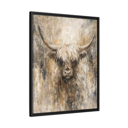 Highland Stillness Matte Canvas, Framed (Multi - color) - ZumBuys