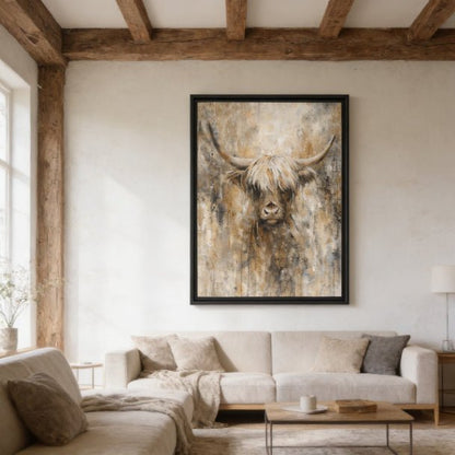 Highland Stillness Matte Canvas, Framed (Multi - color) - ZumBuys