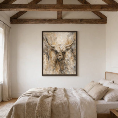 Highland Stillness Matte Canvas, Framed (Multi - color) - ZumBuys