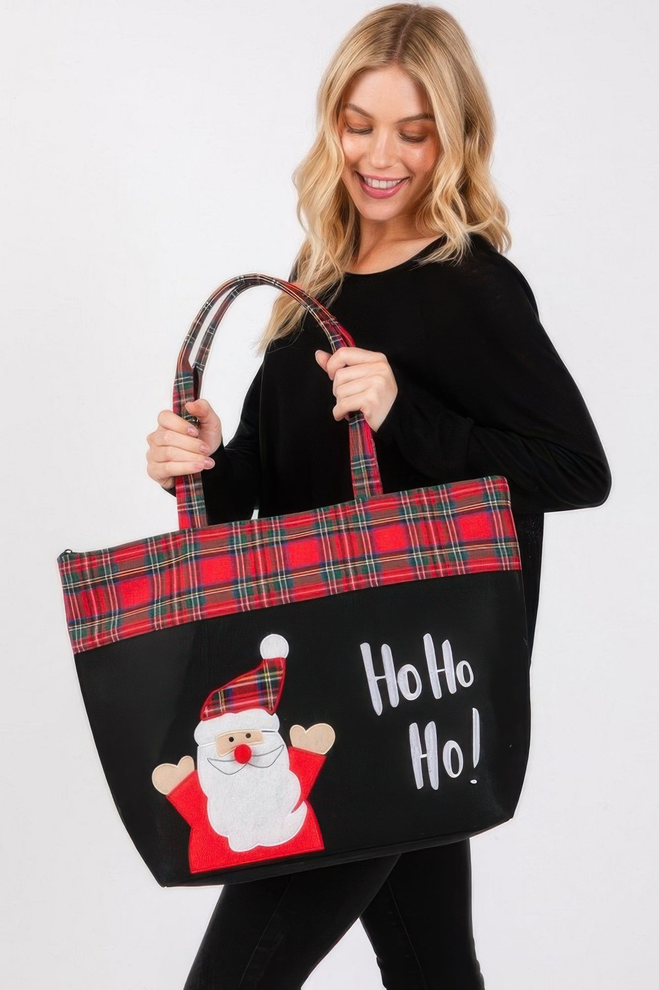 Ho Ho Ho Letter Santa Christmas Tote Bag - ZumBuys