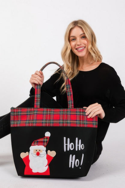 Ho Ho Ho Letter Santa Christmas Tote Bag - ZumBuys