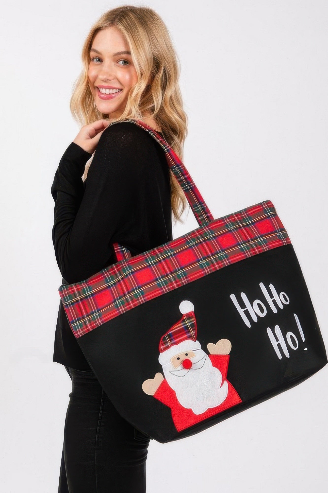 Ho Ho Ho Letter Santa Christmas Tote Bag - ZumBuys