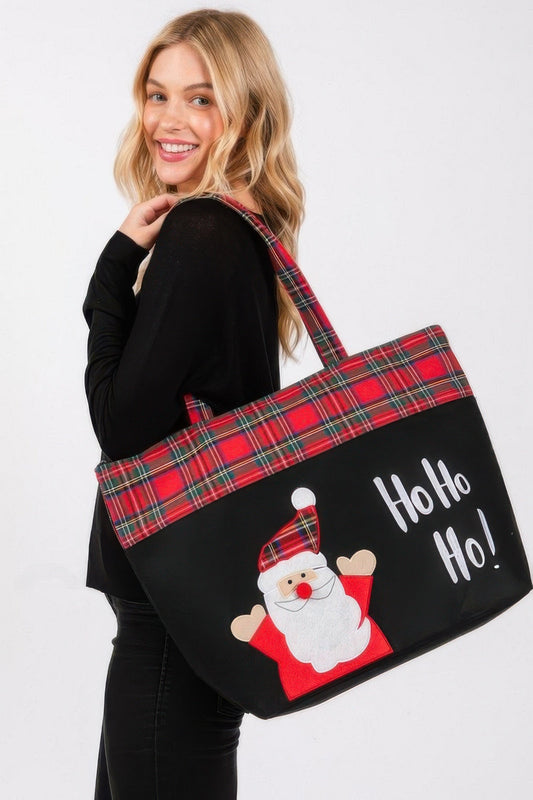 Ho Ho Ho Letter Santa Christmas Tote Bag - ZumBuys