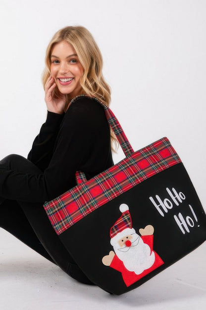 Ho Ho Ho Letter Santa Christmas Tote Bag - ZumBuys