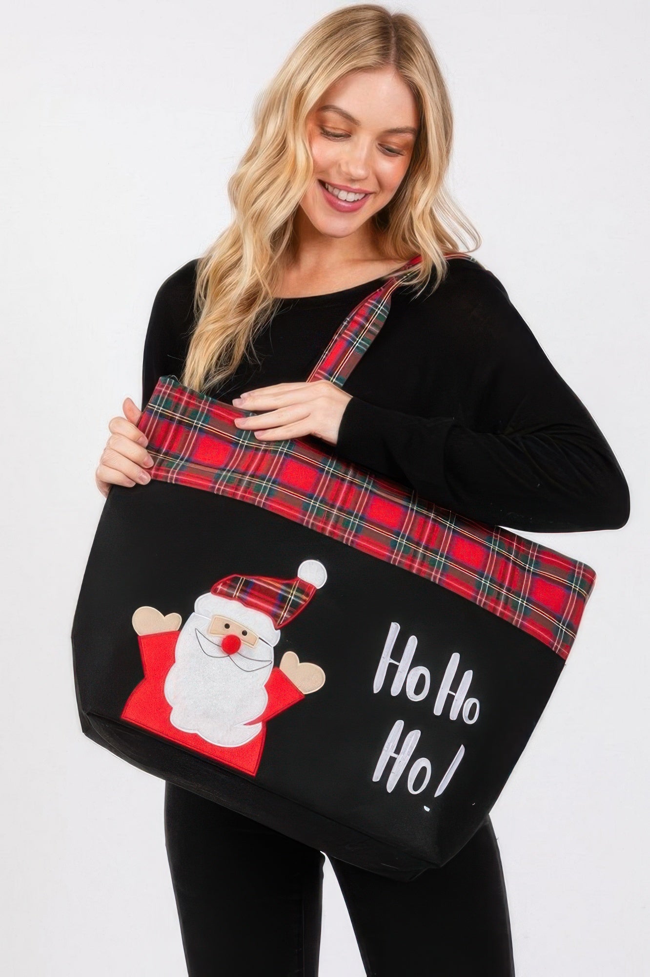 Ho Ho Ho Letter Santa Christmas Tote Bag - ZumBuys