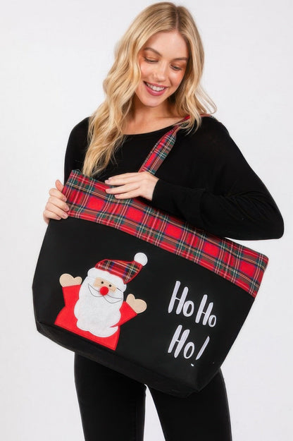 Ho Ho Ho Letter Santa Christmas Tote Bag - ZumBuys