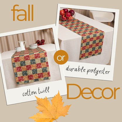 Holiday Leaves Table Runner (Cotton or Poly) - ZumBuys