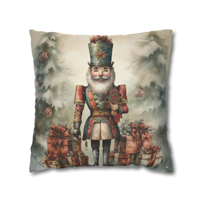 Holiday Nutcracker Cheer Square Pillow Cover - ZumBuys
