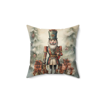Holiday Nutcracker Cheer Square Pillow - ZumBuys