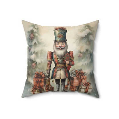 Holiday Nutcracker Cheer Square Pillow - ZumBuys
