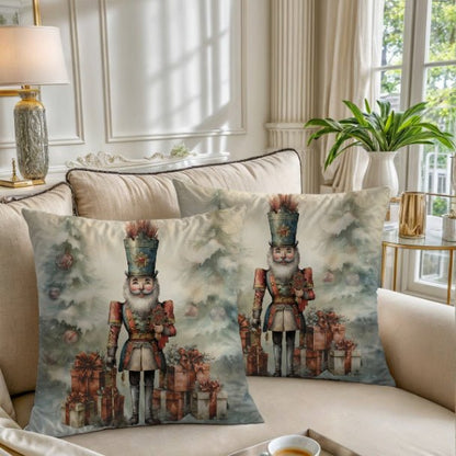 Holiday Nutcracker Cheer Square Pillow - ZumBuys